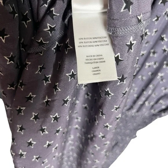 Rails Jasmine Star Print Long Sleeve Dress In Midnight Stars Sz L - Picture 9 of 9
